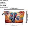 Livel lhood Ethnic Elephant Makeup Bag Cute Small Organizer Zipper