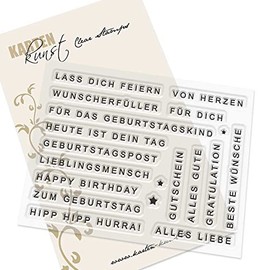 Clear Stamp Set Karten-Kunst Words & Sayings German KK-0231 - Birthday Modern