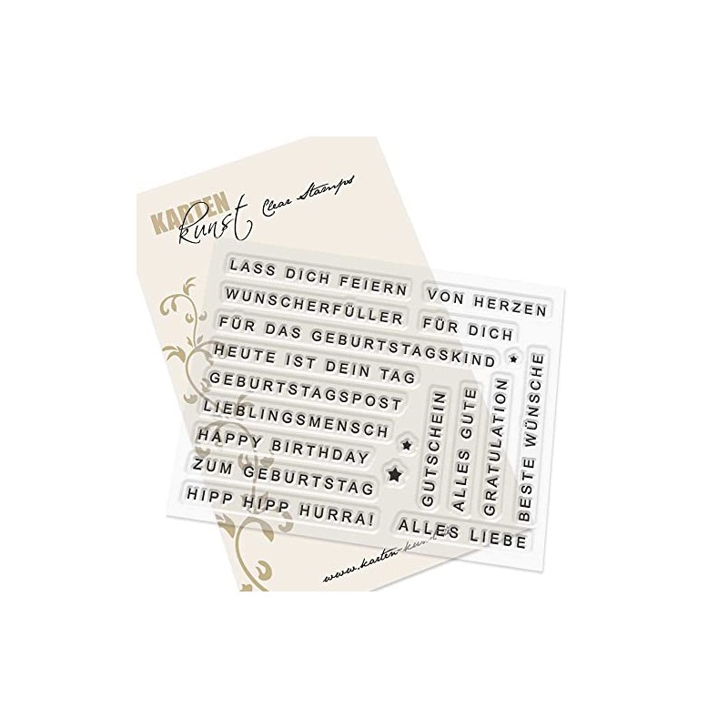 Clear Stamp Set Karten-Kunst Words & Sayings German KK-0231 -