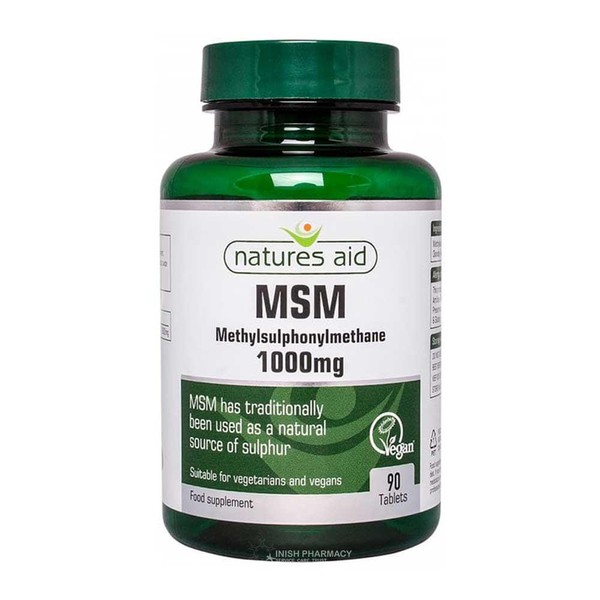 Natures Aid MSM Methylsulphonylmethane 1000mg 90 Tablets
