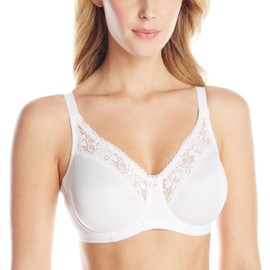 Wonderbra Womens Firm-support Seamless Cup Underwire Bra, White, 36C US