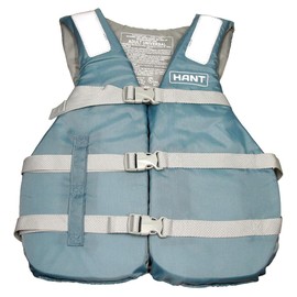 HANT Outdoor Life Jacket (Slate Blue, UNIVERSAL (76-132) GRP_HLV-445 Vest Type USCG Certified Mark, Comes with Lifestyle, Unisex, Adult