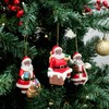 African American Santa Ornaments, 3 Assorted