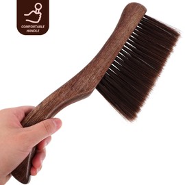 iplusmile Wooden Handle Bench Brush, Horse Hair Duster Brush Soft Bristle Hand Broom Cleaning Brush for Counter Furniture Drafting Patio Fireplace
