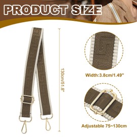 PATIKIL Purse Strap, Adjustable Crossbody Bag Straps Wide Shoulder Strap Universal Replacement Shoulder Bag Belt for Women's Handbags Canvas Satchels Bag Backpack, Deep Brown