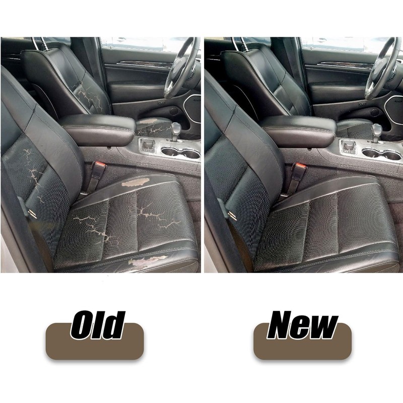 Priprilod Leather Driver Side Bottom Replacement Seat Cover Black Compatible