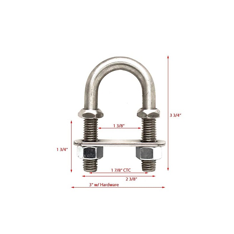 Tracker Boat U-Bolt Bow Eye 164833 | 3 3/4 x