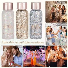 Gel Corporal con Purpurina Sirena 3 Colores - Brillo Lentejuelas Escamas para Maquillaje, Cuerpo, Cabello, Uñas y Labores DIY (A)                     