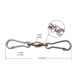 EXCEART 5pcs Spinning Windsocks Hook Swivel Dual Clips Swivel Hooks Clips Wind Chimes Clip Spiral Wind Spinner Hangers Smooth Spinning Dual Clip Dual Swivel Hooks Hanging Windsock Hook