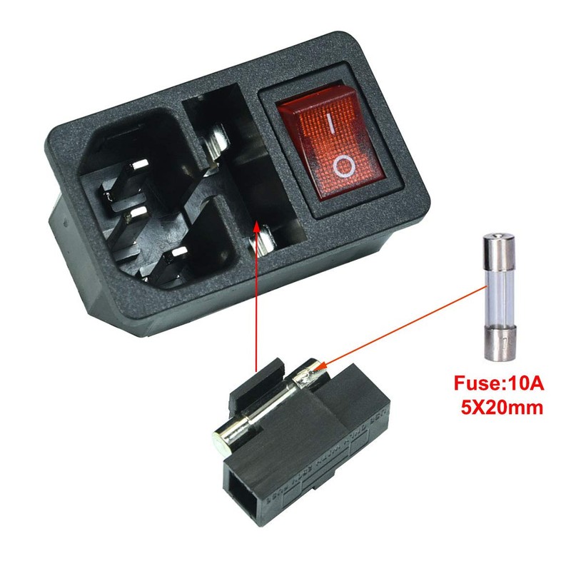 2 módulos de entrada principal FILSHU, interruptor, conector de correo