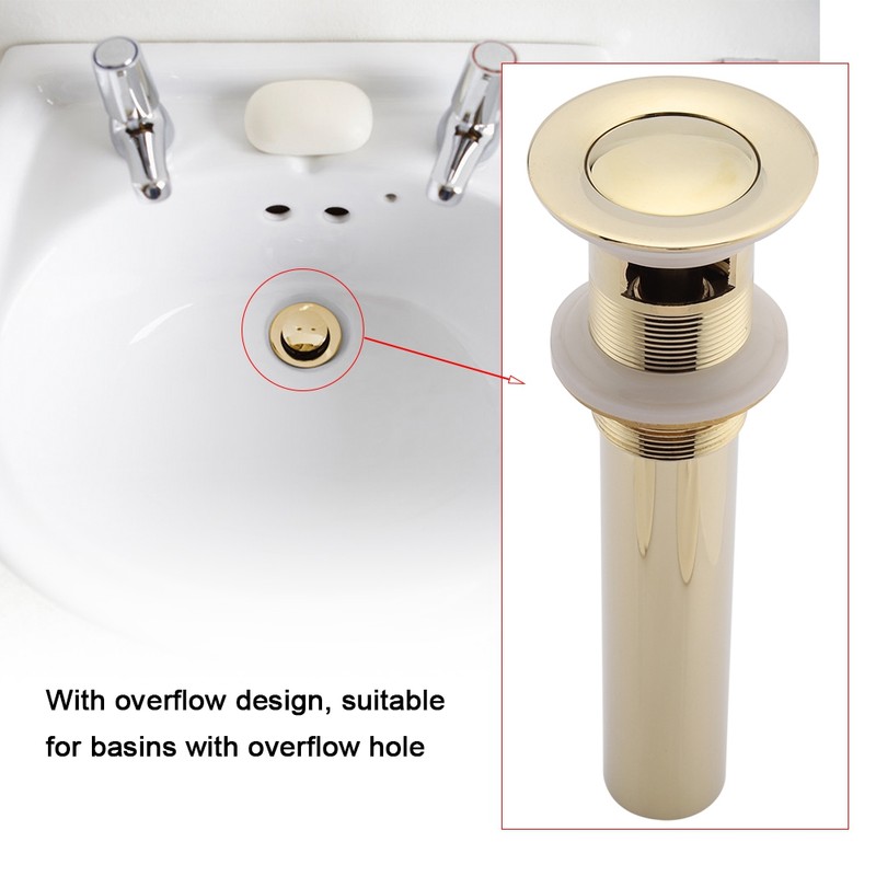 G1-1/4" Brass Bathroom Basin Sink Pop Up Drain Assembly with