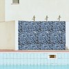 Mesh-Mounted Glass Mosaic Tile Backsplash, 12” x 12” Mixed Blue