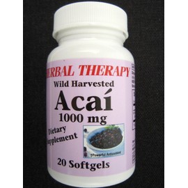 Herbal Therapy ACAI  BERRY Extract 1000mg Dietary Supplement  Antioxidant Wild Harvested