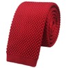 Elfeves Men's Skinny Knit Neckties for Men 2.2" Flat-end Smart