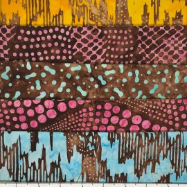 Lunn Fabrics Lot of (5) 1/2 Yard Ombre Batik Sampler Lunn Fabric 100% Cotton Handmade #4
