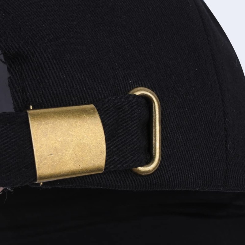 Plain Baseball-Cap Structured Twill Hat (AU, Alpha, One Size, Black)