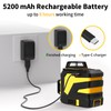IKOVWUK Laser Level, 3x360° Cross Line Laser for Construction and