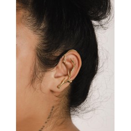 Sacina Gold Tree Branches Ear Cuffs, Ear Cuff Earrings for Women, Cartilage earring, Grunge Earrings, Y2k Earrings, Christmas Jewelry Gifts for Women