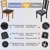Leather Stretch Chair Seat Covers with Elastic Ties,Waterproof Dining Room