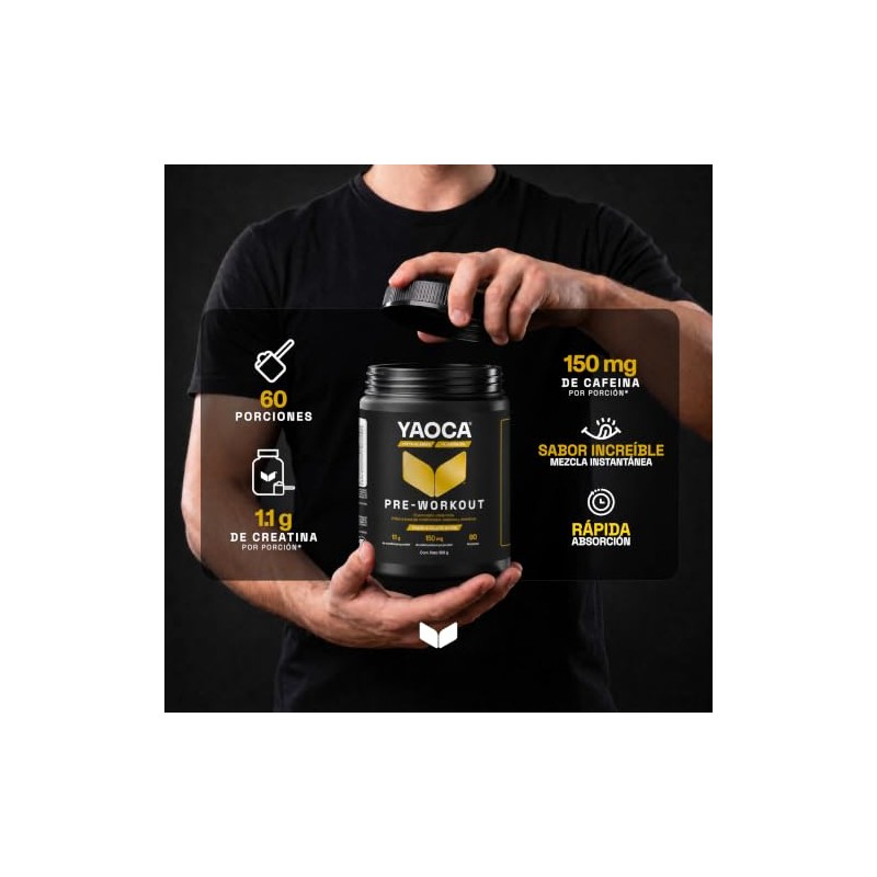 YAOCA Pre-WorkOut Suplemento en polvo 360g | Con Creatina Monohidratada!