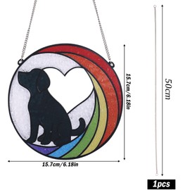Dog Memorial Gift for Loss Of Dog, Acrylic Dog Memory Gift Dog Loss Sympathy Gift Dog Ornaments in Memory Pet Loss Gifts for Dog Lovers, Hanging in Windows, Doors, Walls