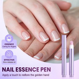 Pen para El Cuidado de Las Uñas 3 en 1, 2025 New Pluma de Aceite de Cutícula de Actualización de 2025 para Uñas, Pluma de Aceite de Uñas de Empuje de La Cutícula con Punta de Cerámica para Colas, Clavos Secos y Dañados (2 pcs)