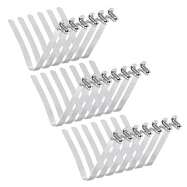 PATIKIL 11 x 6mm Kayak Paddle Snaps, 20 Pack Tent Pole Clips Steel V Shaped Single Pin Push Button Spring Clips Lock Tube Pole Clips for Camping Awning, Silver Tone, 60mm Long