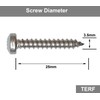 TERF® 3.5mm X 25mm (No.6 X 1) Pozi Pan Head