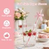 MYHOGOOD 30Pcs Pink Paper Straws, Lovely Pink Paper Straw for