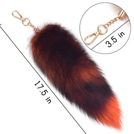 Ikacvb Furry Tail Keychain Fox Tail Key Chains Women Cute Therian Tails Key Chain Furry Tail For Cosplay Handbag Accessories Christmas