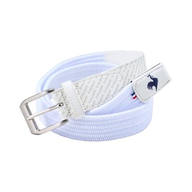 Cox Sportif LG5SBL00M Men's Belt, Elastic Mesh, 1.4 inches (35 mm), Maximum Length 45.3 inches (115 cm), Sports, WH00 (white)