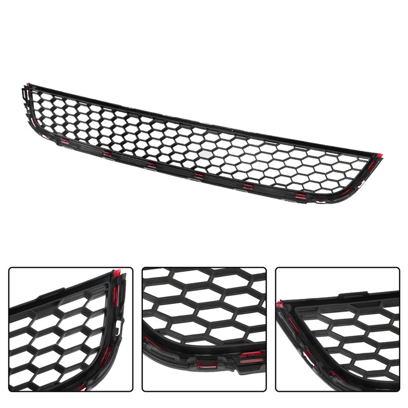 Front Upper Lower Grille Red Trim With Bezel Replacement for