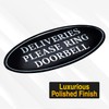 1PC Silver Deliveries Please Ring Doorbell Sign, 7x3 Inches -