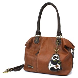 CHALA Laser Cut Crossbody Shoulder bag Tote Bag Faux Leather Brown