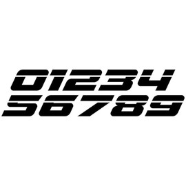 Sheet of 20 Racing Numbers V7 – Die Cut Vinyl Decals for Motocross, Dirt Bike, Rally Car, Helmet, Front Plate, Truck – Waterproof MX Stickers in 20 Colors