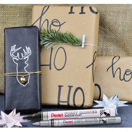 Pentel MSP10 Paint Marker Pen, 2.9mm Fine Bullet Point, Black ink (Single Pen)