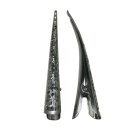 Time Roaming Duck Bill Clip Color Silvery Flower Shaped 5.1" Length Large Size without Teeth Pack of 4