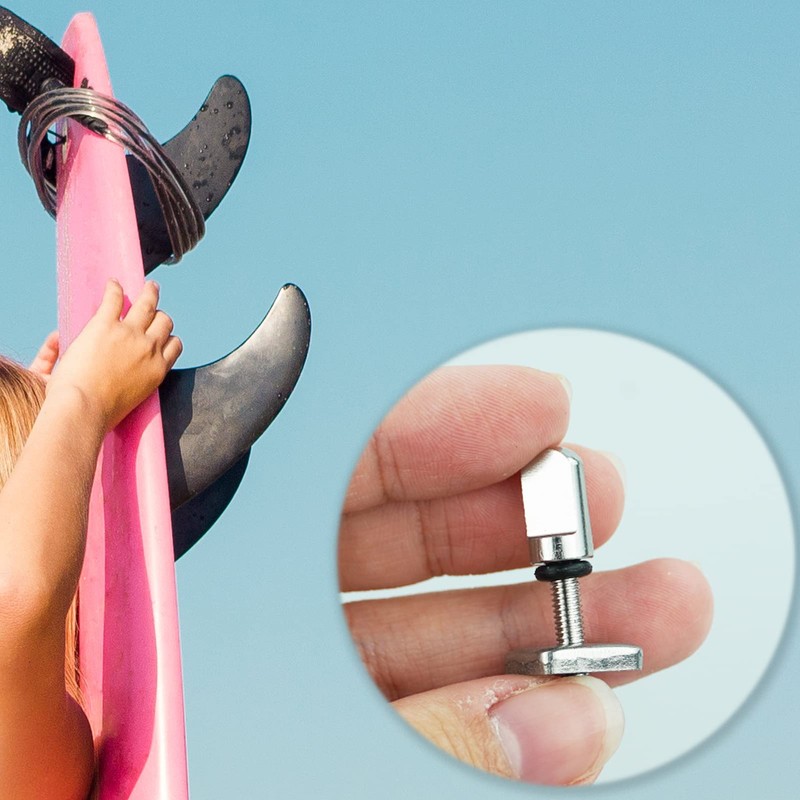 SZCXDKJ 4Pcs Surfboards Fin Screw Stainless Steel Fin Bolt Kit