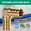 OURU PEX Fittings 1/2 Inch, 12PCS Elbow Lead-Free Brass Connectors