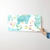 Commercial Grade Wallpaper Swatch - Manatees Small Scale Turquoise Baby
