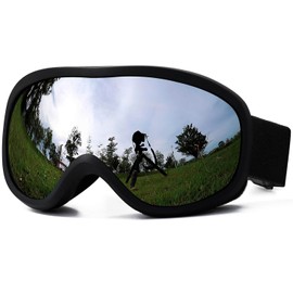 AVV OTG Ski Goggles for Men Women With Anti-Fog Dual Layer lens, UV400 Snow Goggle for Snowboarding Snowmobiling Skating