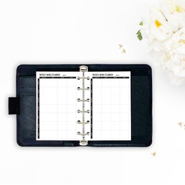 Pocket Menu Planner Planner Insert Refill, 3.2 x 4.7 inches, Pre-Punched for 6-Rings to Fit Filofax, LV PM, Kikki K, Moterm and Other Binders, Choose Quantity