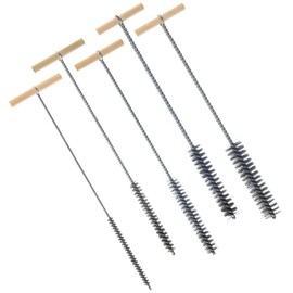 Lrtzizy Drill Hole Brush Kit 8/12/16/20/25mm Cleaning Brush Set Kit Stainless Steel Hole Brushes Cleaning Brush for Hammer Drills