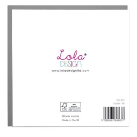 Lola Design - Birthday Cards for Women - Alpacas, 'Herd' it's Your Birthday - Blank Happy Birthday Card with Grey Envelope - Designed and Printed in the UK - 150mm x 150mm