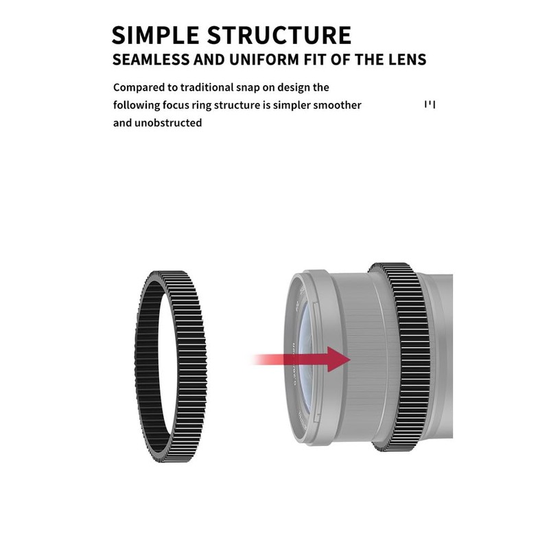 CS PRIORITY Seamless Focus Sprocket, 360° Rotation, Quiet Follow Focus