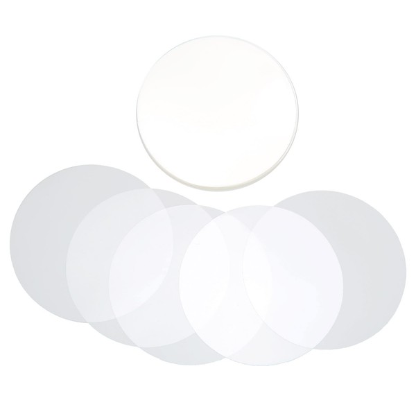 SEAFRONT Pack of 100 Badge Film PVC Material Transparent Circle