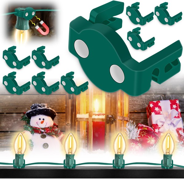 60PCS Magnetic Christmas Light Clips, C7/C9 Christmas Light Clips, Extra
