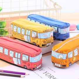 Travel Pencil Holders And Organizers pencil School students case Cats Stationery Large Pencil Organizer (Yellow, One Size) - Color: Orange
