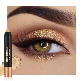 FeiCuiYun Paleta De Sombras De Ojos Monocromáticas En Crema Con Brillo  Sombra De Ojos Y Delineador En Lápiz 2 En 1 Para Mujer  Resistente Al Agua,...
