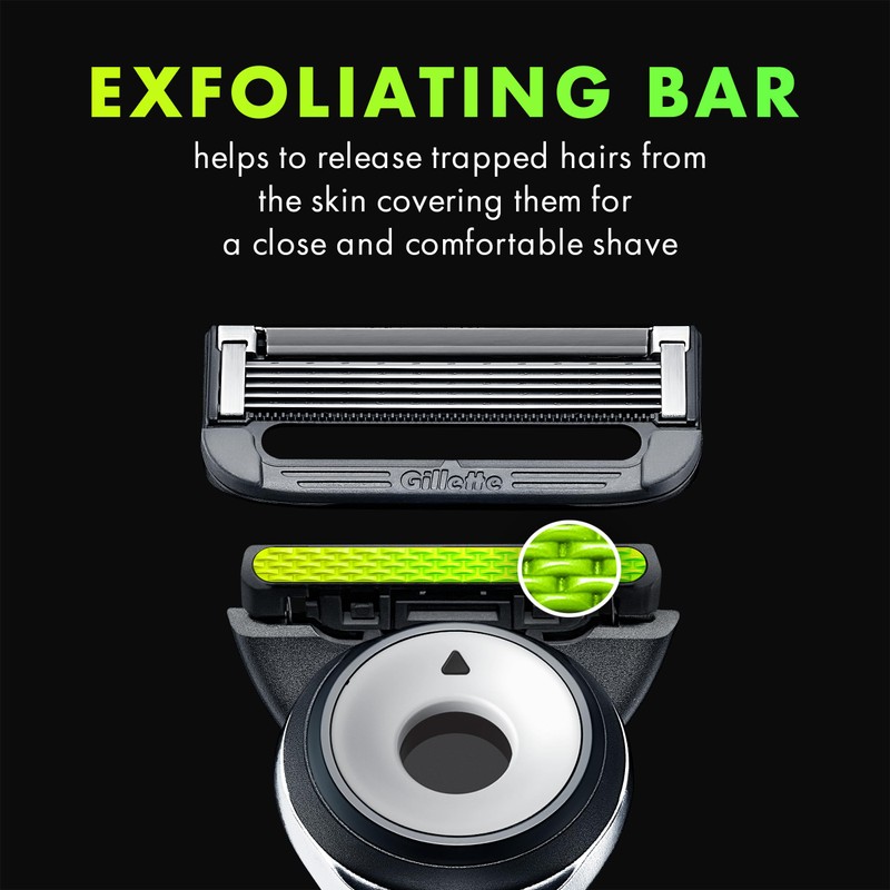 GilletteLabs with Exfoliating Bar Men’s Sharp White Edition Handle, 2